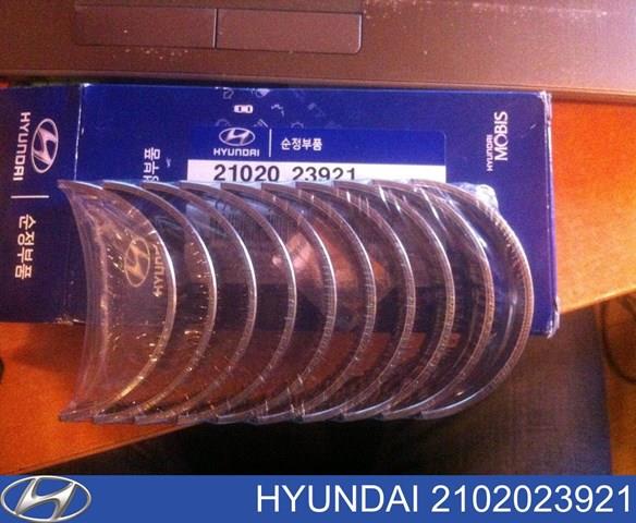 2102023921 Hyundai/Kia вкладиші колінвала, корінні, комплект, 1-й ремонт (+0,25)