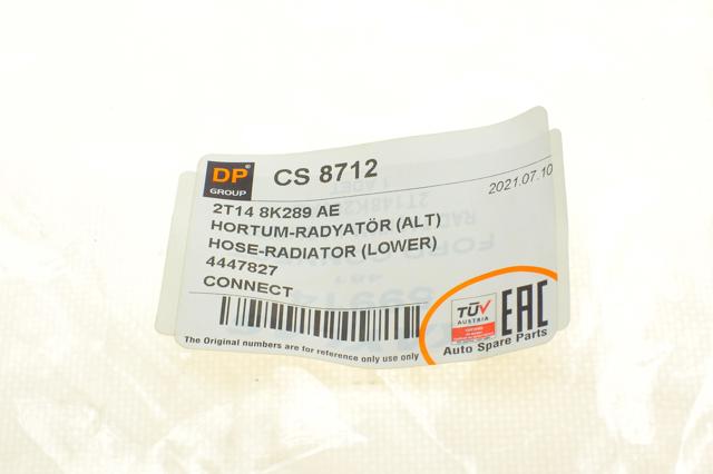 Шланг розширювального бачка, нижній CS8712 DP Group