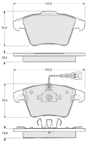 Гальмівні колодки Starline BDS325 ціна, від 24.61 USD