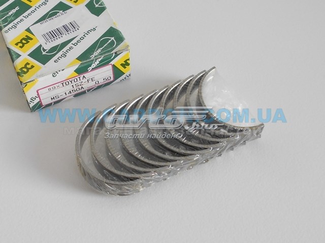 Вкладиші колінвала, корінні, комплект, 2-й ремонт (+0,50) NDC MS1450A050 ціна, від 10.71 USD