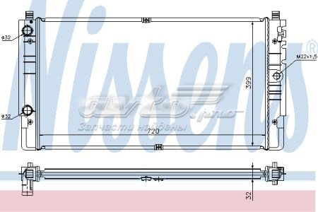 Радіатор основний Nissens NIS65238A ціна, від 65.86 USD