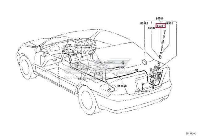 Шток антени Toyota Camry (V30) (Тойота Камрі)