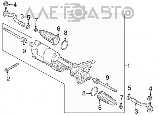 Тяга рульова 8W0423810A VAG