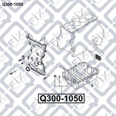 Піддон масляний картера двигуна Q3001050 Q-fix