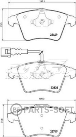 Колодки гальмівні передні, дискові P85149 Brembo