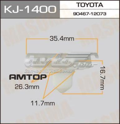 Пістон (кліп) кріплення підкрилки переднього крила KJ1400 Masuma