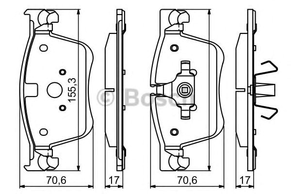 Купити 986494696 Bosch Колодки гальмівні передні, дискові
