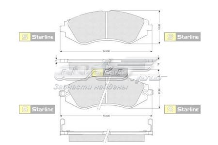Гальмівні колодки Starline BDS188 ціна, від 19.17 USD