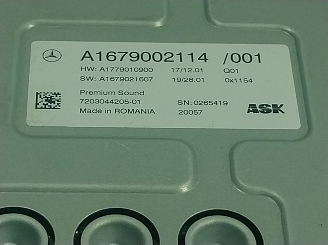  Mercedes A1679002114 ціна, від 599.61 USD
