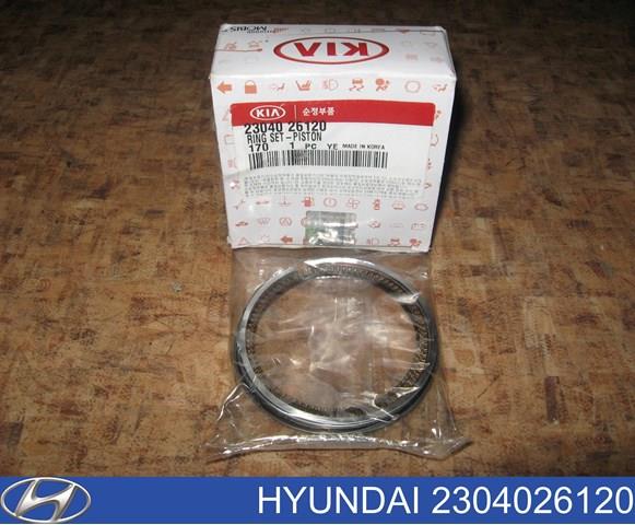 Кільця поршневі комплект на мотор, STD. 2304026120 Hyundai/Kia