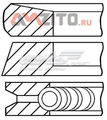 Кільця поршневі на 1 циліндр, STD. 0813750000 Goetze
