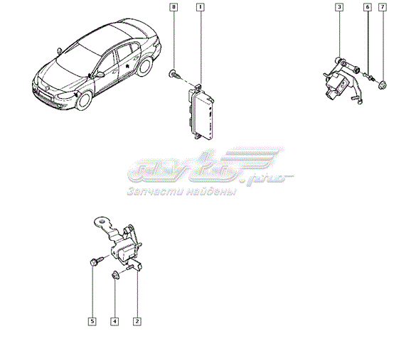  Датчик рівня положення кузова, передній Renault Fluence 