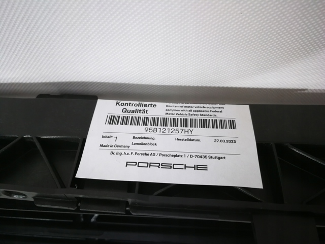 95B121257HY Porsche Жалюзі радіатора охолодження