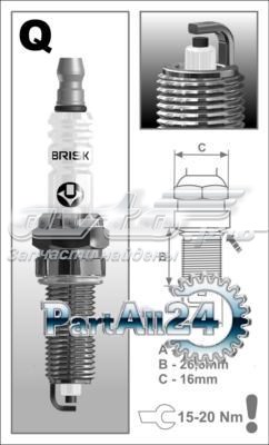 Свічки запалювання QR15LC1 Brisk