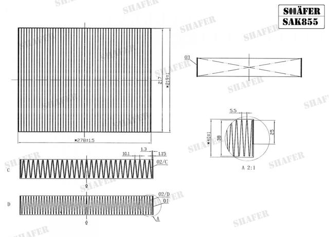 Повітряний фільтр салону Shafer SAK855