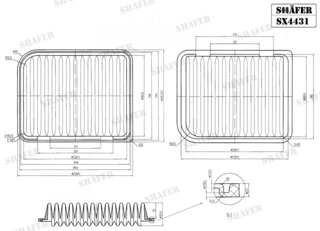 Повітряний фільтр SX4431 Shafer