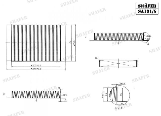 Повітряний фільтр салону Shafer SA191S