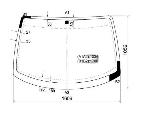 Скло лобове 4116AGNBL XYG