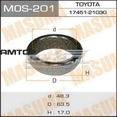 Кільце приймальної труби глушника Masuma MOS201 ціна, від 14.22 USD