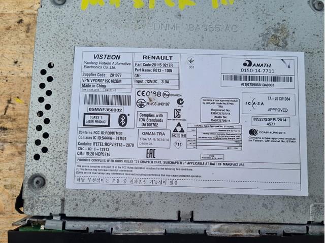 281159217R Renault (RVI) Магнітола (радіо AM/FM)