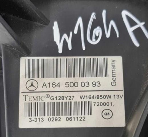 Дифузор радіатора охолодження, в зборі з двигуном і крильчаткою Mercedes A1645000393 ціна, від 357.54 USD