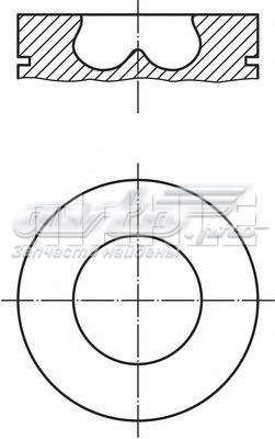 Поршень в комплекті на 1 циліндр, 2-й ремонт (+0,50) 013PI00107002 Mahle Original
