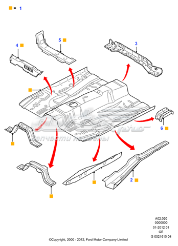  Днище кузова Ford Mondeo 3