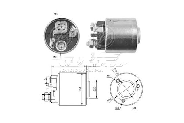 Реле втягуюче стартера VALEO 594208