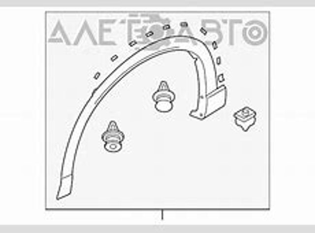 Накладка передньої лівої арки колеса FPS FP4431321 ціна, від 84.81 USD