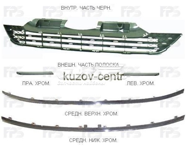 Молдинг решітки радіатора, правий FPS FP3010994 ціна, від 22.55 USD