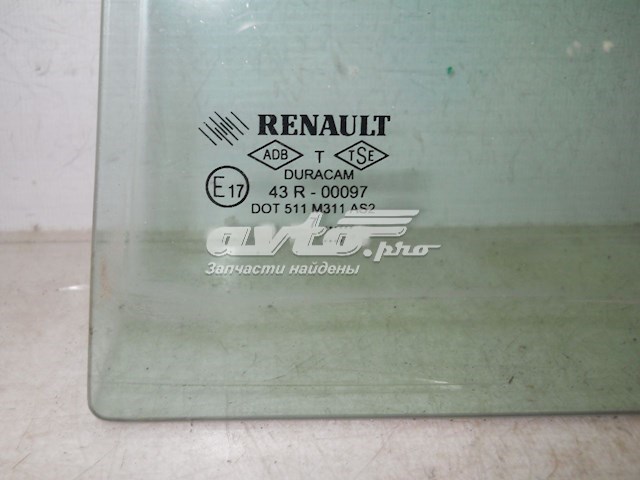 Скло-кватирка двері, задній, лівою на Renault Clio (LU)