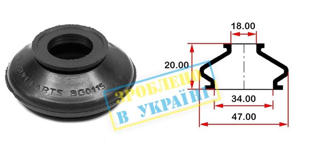 BG0115 Belgum Пильник опори кульової нижній