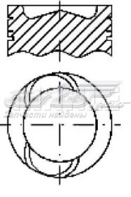 Кільця поршневі на 1 циліндр, STD. 011RS001090N0 Mahle Original