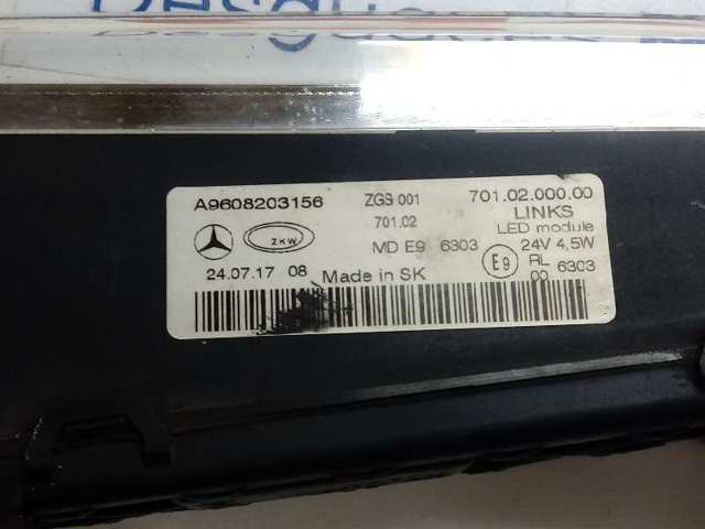 Фара денного світла Mercedes A9608203156 ціна, від 41.57 USD