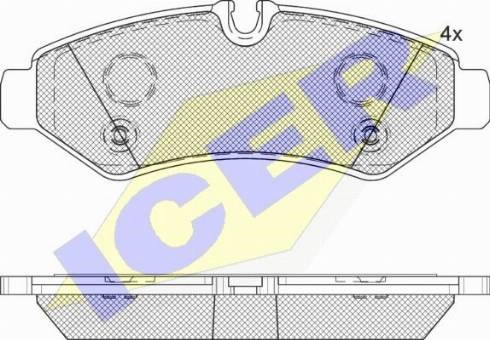 Задні дискові колодки Icer 142350