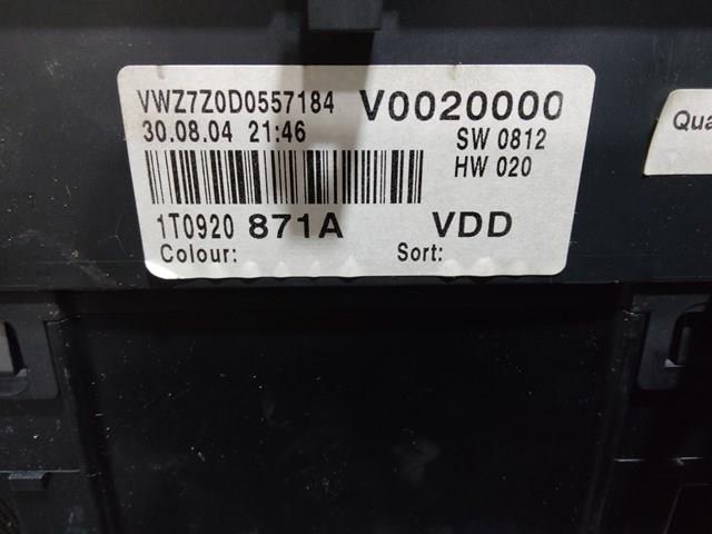 Прилади управління VAG 1T0920871A ціна, від 50.68 USD