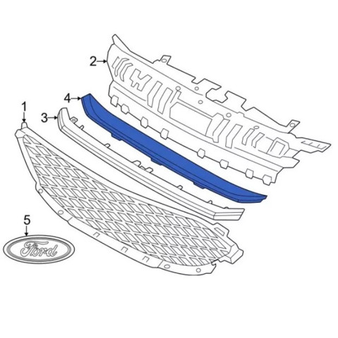 Накладка бампера переднього, центральна PJ6Z17D957B Ford