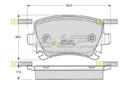 Купити SBDS011S Starline Задні колодки