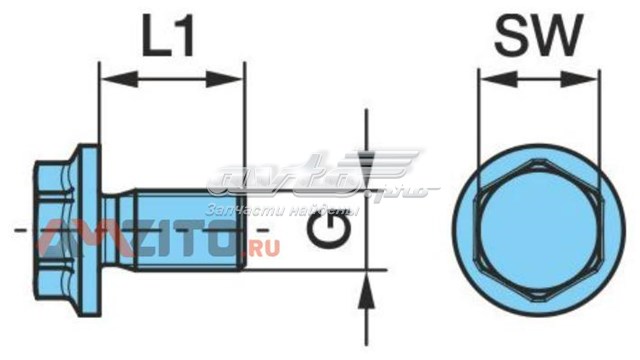 Болт кріплення маточини BPW 0250709600 ціна, від 2.30 USD