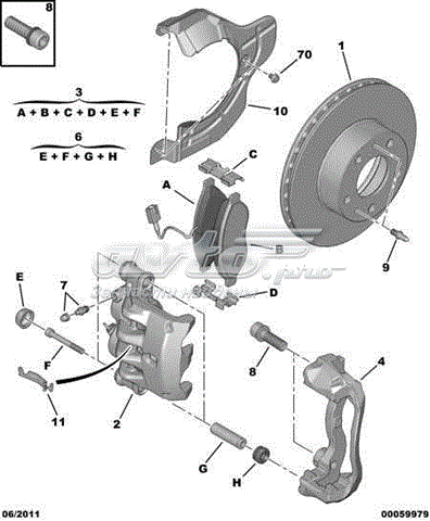 Скоба супорту переднього Peugeot Boxer (250) (Пежо Боксер)