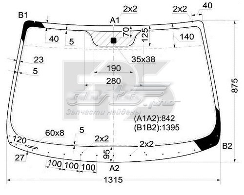 Скло лобове 72700AX600 China