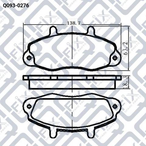 Гальмівні колодки Q-fix Q0930276 ціна, від 16.49 USD