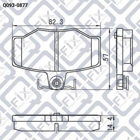 Q0930877 Q-fix Колодки гальмівні задні, дискові