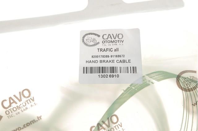 Трос ручного гальма задній, лівий 1302691 Cavo
