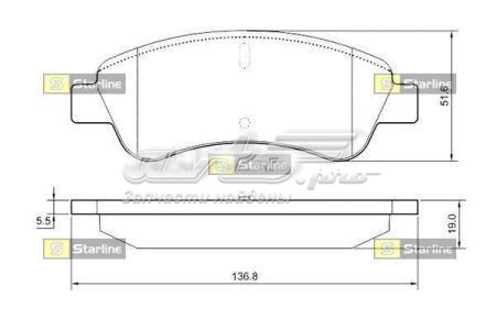 Передні тормозні колодки SBDS842P Starline