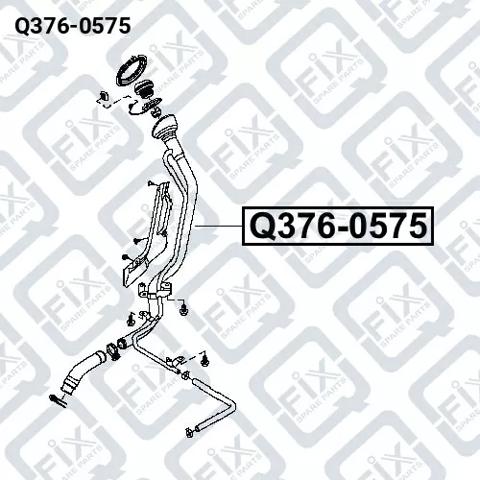 Шланг заливної горловини, паливного бака Q-fix Q3760575 ціна, від 56.22 USD